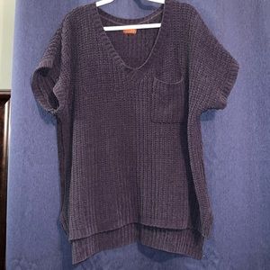 Gray POL Short Sleeve Sweater